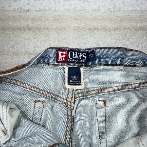 Vintage Chaps Ralph Lauren Jeans Light Wash Relaxed Fit Denim Y2K - Picture 3 of 3